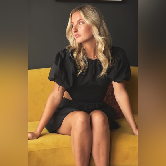 BLACK MINI DRESS - Picture 3 of 10